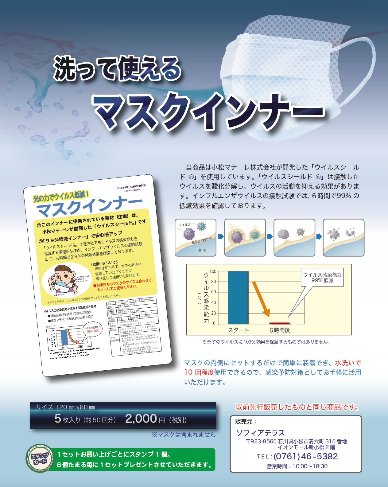 6月よりウイルス対策のグッズを販売いたします 小松ソフィア病院 全てを患者様のために